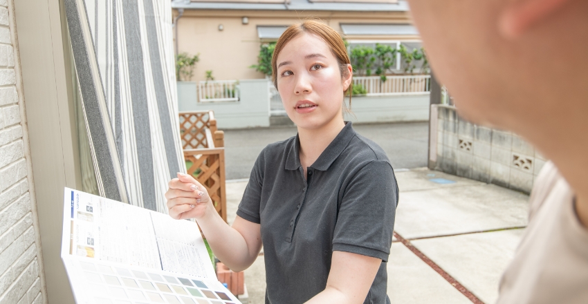 工事の説明の様子